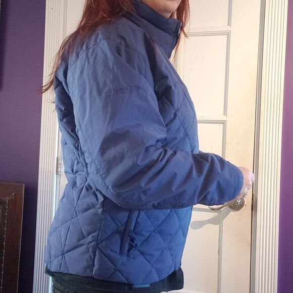Down Columbia Quilted  Jacket down filled puffer coat / jacket Large - Picture 15 of 16